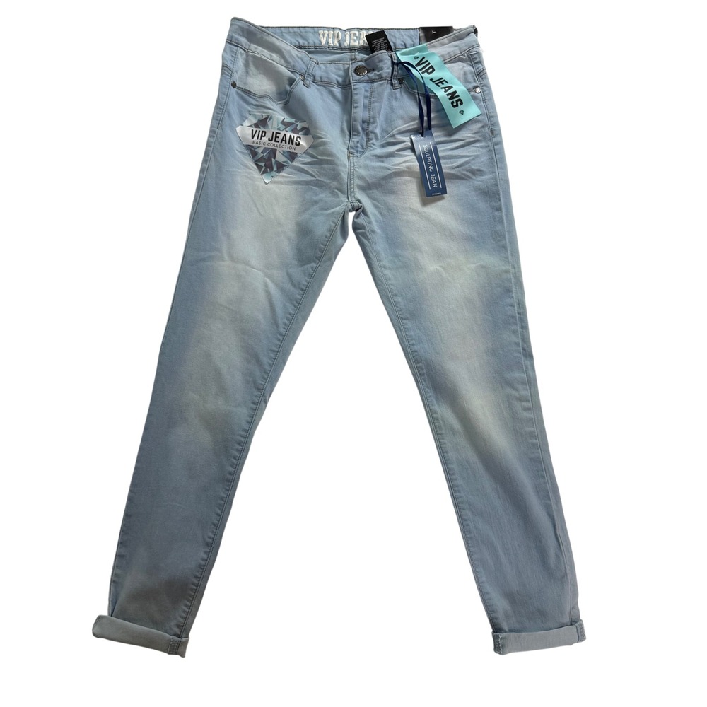 VIP‎ Jeans Womens Sculpting Stretch Buttlifter Skinny Light Wash 15 / 16 NWT